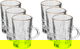 Al Saif Gallery Max Glass Tea Bialat Set, 6 Pieces, Glass Handle, Golden Line - Transparent product image 1