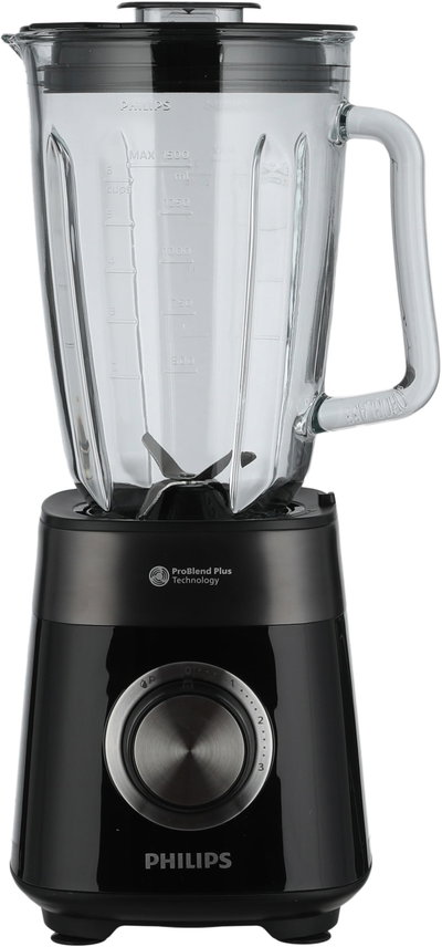 Philips Series 5000 HR3033/00 Blender, 1200W, 2L, 3 Speeds, Pulse Button - Black Transparent product image 1