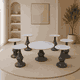طقم طاولات سيراميك و معدن، 7 قطع - اسود بني product image 1