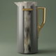 Everest Widad Thermos, golden handle, 1 liter, thermal glass inner shell, plastic outer shell - gray product image 1