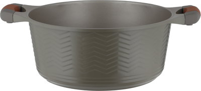 طقم قدور داي كاست الومنيوم روبوست، 7 قطع، غطاء زجاج، يد سيليكون - رمادي product image 4