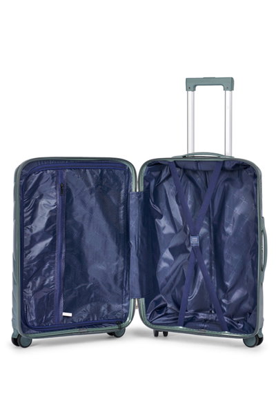 طقم شنط سفر بولي بروبيلين ليمرا، 3 مقاسات، 4 عجلات، LMA-1923 - اخضر فاتح product image 6