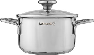 طقم قدور استيل كوركماز، 6 قطع - فضي product image 2