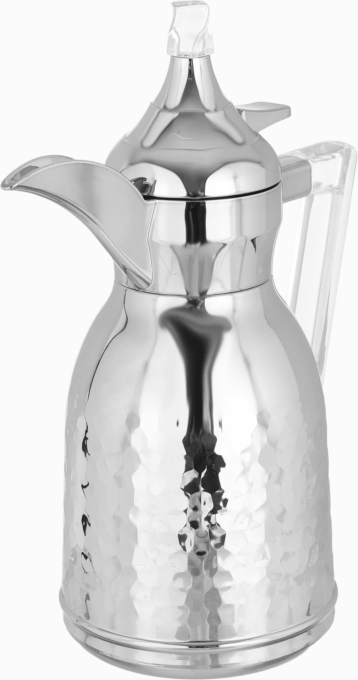 Alsaif Gallery Nawaf Steel Dallah, 0.6 litres, Clear handle - silver product image 2