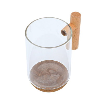 مج زجاج السيف غاليري، 350 مل، بيد خشب - شفاف product image 2