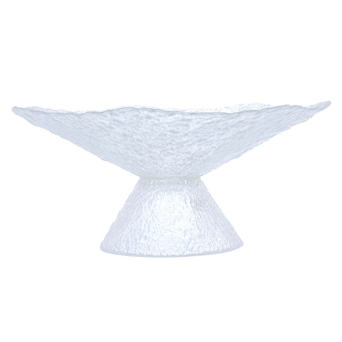 Glass dessert serving stand with Al Saif Gallery base, 30 x 30 x 12 cm - transparent product image