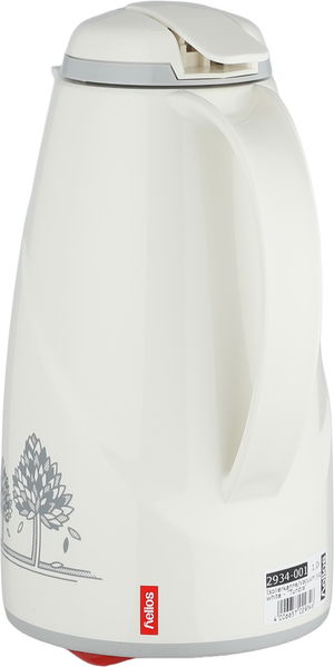 ترمس الماني هليوز، 1.5 لتر،حافظة داخلية زجاج، غطاء ضغاط - كريمي رمادي product image 2