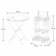 طقم طاولات اكرليك، 5 قطع - شفاف فضى product image 3