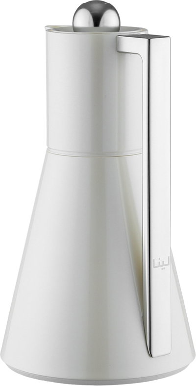 Everest Lena Thermos, 1 liter, glass interior, squeeze lid, pearl silver handle product image 4