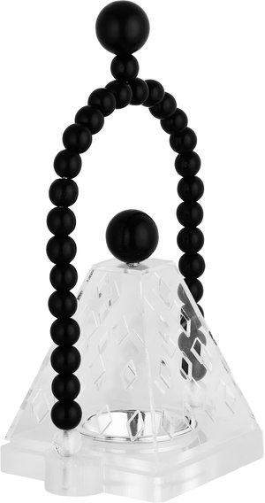 مبخرة اكريلك السيف غاليري، شكل هرم، 13x10x25 سم - اسود شفاف product image 2