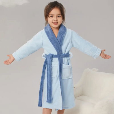 روب اطفال كورال فليس ريفي، 75×30 سم - سماوي product image 16