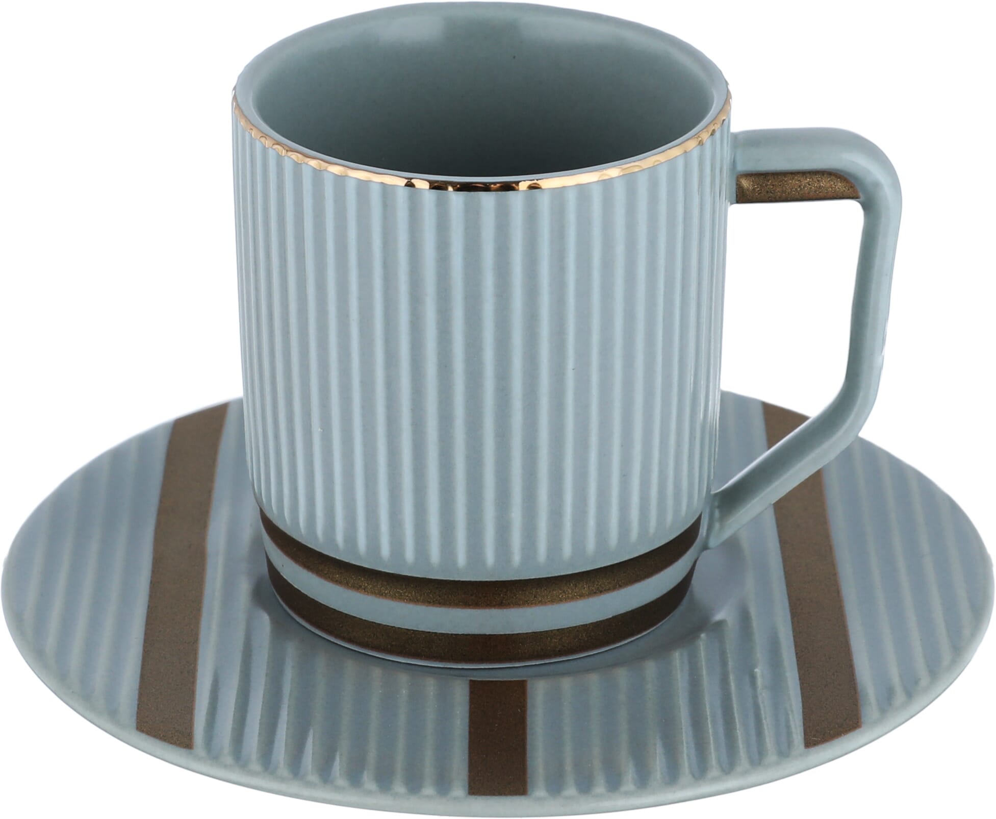 Al Saif Gallery Porcelain Coffee Cup Set, 12 Pieces - Light Grey product image 2
