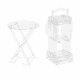 طقم طاولات اكرايلك، 4 قطع - شفاف فضي product image 3