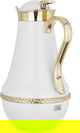 Al Saif Gallery Nouf thermos set, 0.7 / 1 liter, 2 pieces, thermal glass inner container, stainless steel outer shell - golden white product image 7