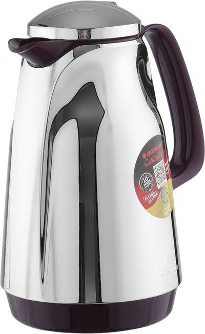 ترمس روتبونت، 1 لتر، حافظة داخلية زجاج، يد عنابي - فضي product image 4