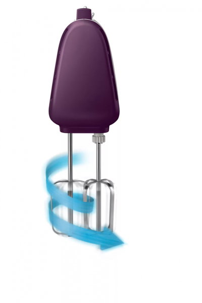 Philips HR3740/11 Hand Mixer, 400W, 5 Speeds - White/Purple product image 6
