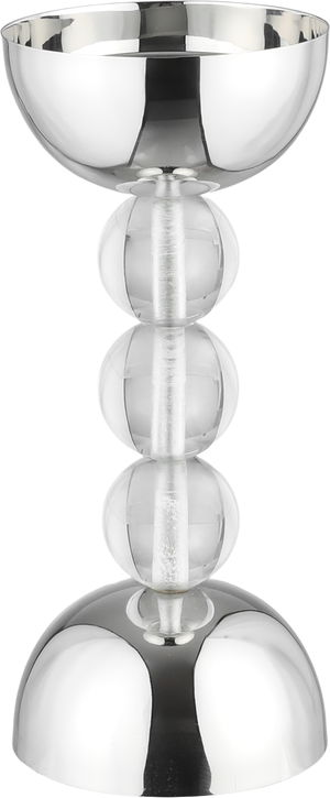 مبخرة هندي ستانلس استيل السيف غاليري، 9.5x9.5x24 سم، قاعدة - فضي شفاف product image 2