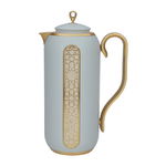 Al Saif Gallery Summer Thermos Set, 2 Pieces, 1/0.7 Liter - Light Gray Golden product image 4