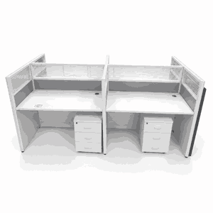 بارتشن رباعي خشب MDF، 120×255×284 سم - ابيض رمادي product image 2