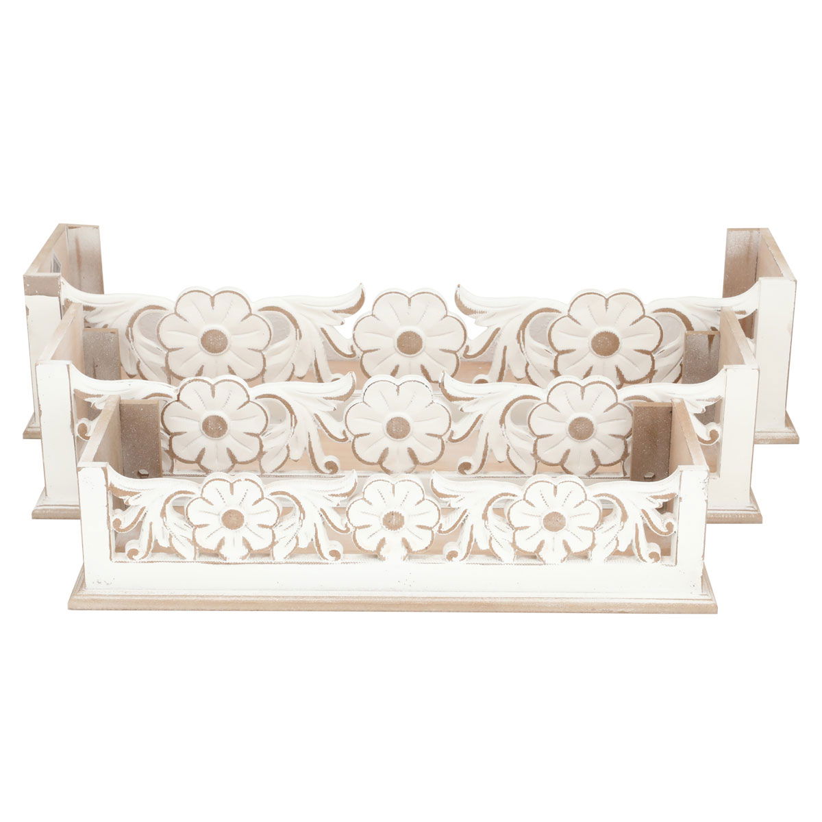 طقم ارفف خشب السيف غاليري، 3 قطع - ابيض product image