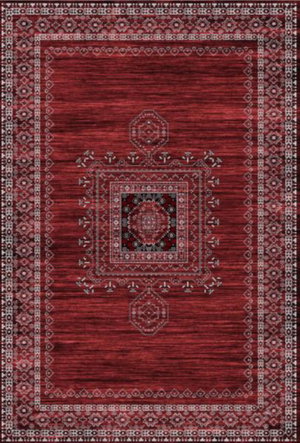 سجاده بشاير شكل مستطيل، 1×2 سم، صنع آلياً - احمر product image