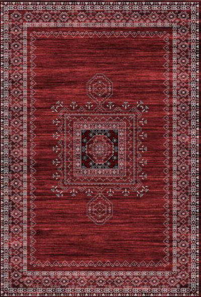 سجاده بشاير شكل مستطيل، 1×2 سم، صنع آلياً - احمر product image 1