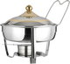 Bohara Steel Food Warmer, 4 Litres, Deep Round, Base, Hanger - Silver Gold product image 6
