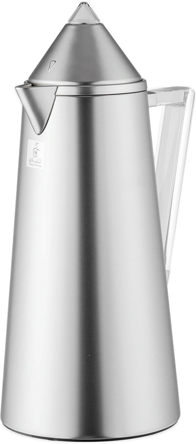 Al Saif Gallery Al Dana Thermos Set, 2 Pieces, 0.7/1 Liter, Glass Inner Material, Transparent Handle, Press Lid - Silver product image 5