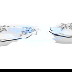 طقم عشاء بورسلان مشجر أزرق السيف غاليري، 24 قطعة - أبيض product image 4