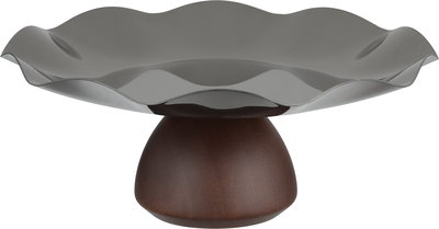 Al Saif Gallery Stadt Stainless Steel Wood Serving Set, Wooden Base, 27X27X12 Cm - Black product image 3