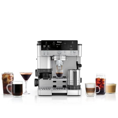 Ninja Compact Coffee Maker, 1650W, 3 in 1, 6 Programs, 9 Bar Pressure, 4 Froth Programs, ES601ME - Black product image 4