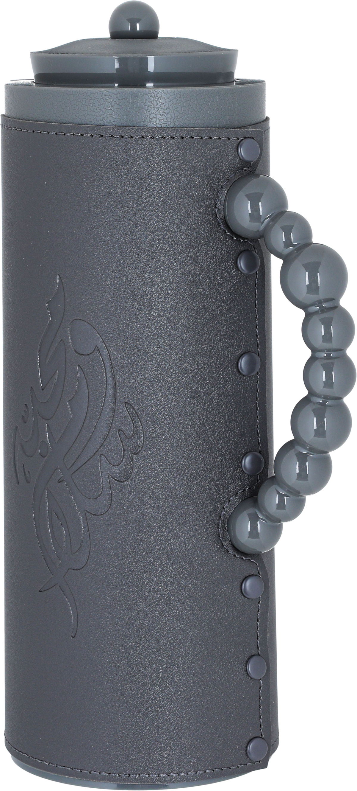 Al Saif Gallery Royal 7 glass thermos, 1 liter, plastic outer shell with leather cover - gray product image 4