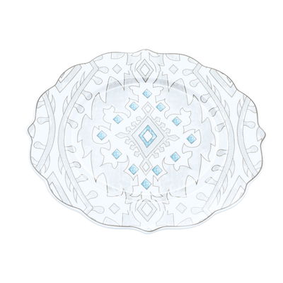 طقم عشاء بورسلان منقوش السيف غاليري، 24 قطعة - أبيض product image 7