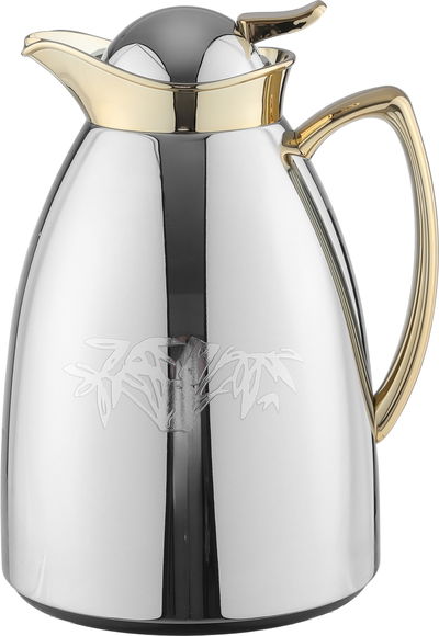 طقم ترامس السيف بلص، 1/1.7 لتر، قطعتين، خامة داخلية زجاج، يد ذهبي - فضي product image 2