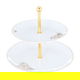 Al Saif Gallery porcelain cake stand, 2 levels, bird pattern - white product image 2