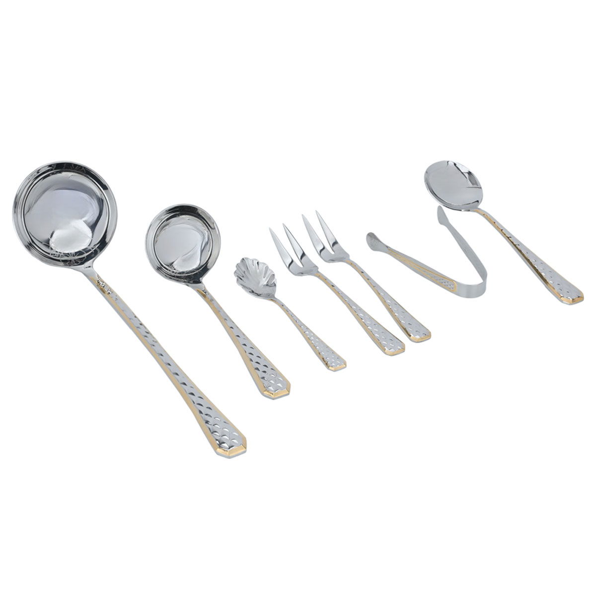 Al Saif Gallery steel spoon set, patterned, 72 pieces - silver product image 5