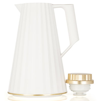 Elegance Figo thermos, 1 liter, thermal glass inner container, plastic outer shell - white product image 3