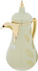 Al Saif Gallery thermos set, two pieces, 1 liter, glass inner container, plastic outer shell - light green product image 2