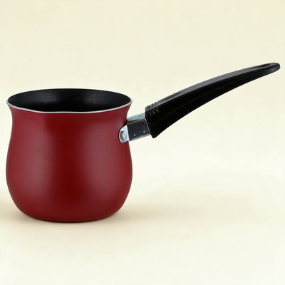 Mr.Cook Teflon Coffee Pot, 11 cm, Black Handle - Red product image 1