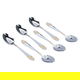 Al Saif Gallery steel spoon set, 6 pieces, gold-silver-gold pattern product image 1