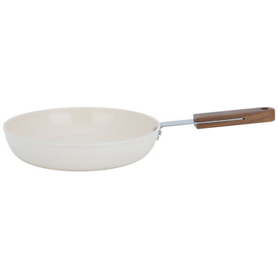 Tornado Ceramic Frying Pan, 24 cm, Wooden Handle - Beige product image 3