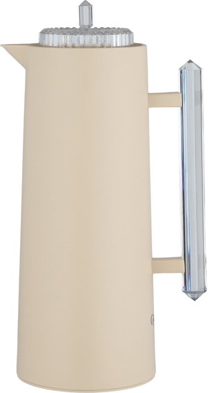 Glory Lean Thermos, 1 Liter, Glass Inner Container, Push Button, Transparent Handle - Dark Beige product image 2