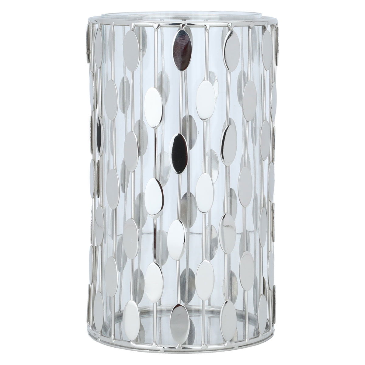 Al Saif Gallery Steel Candle Holder, 12x20 cm - Silver product image