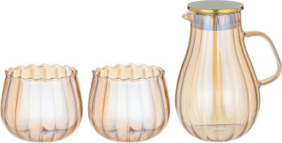 طقم جيك زجاج السيف غاليري، 1800 مل، 2 كوب - بني product image 1