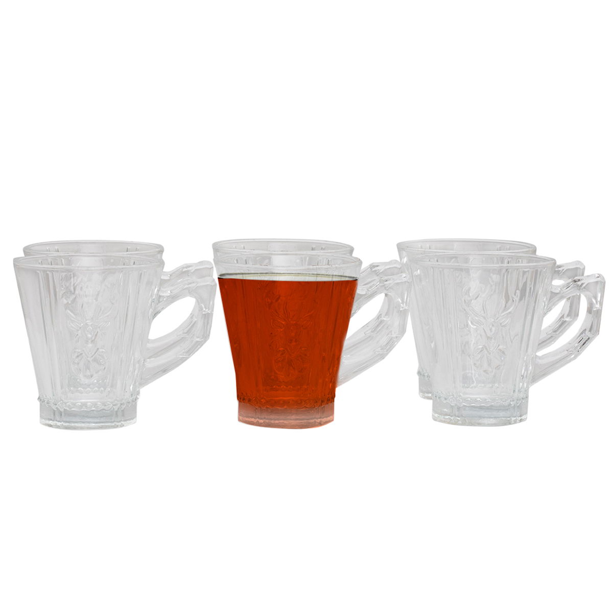 Al Saif Gallery glass tea set, 6 pieces - clear product image