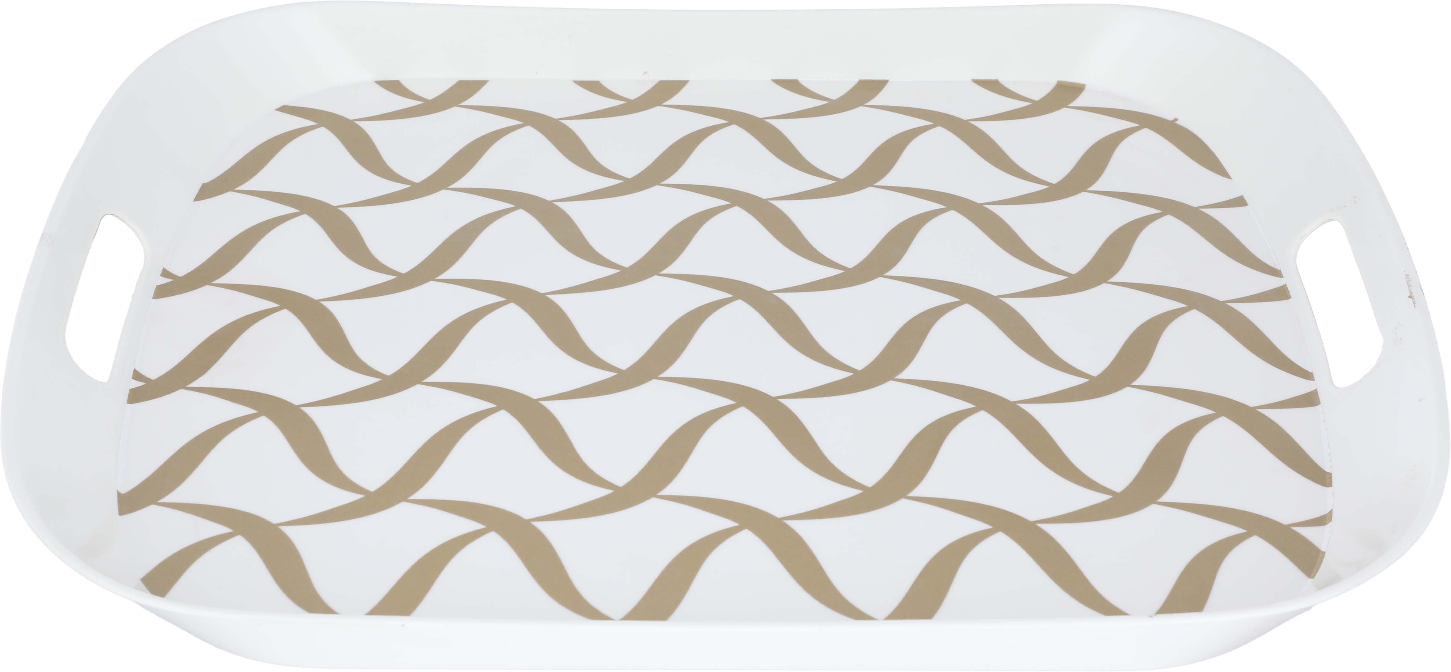 Tofaria Melamine Al Saif Gallery, 48 x 37 x 4 cm, rectangular, decorated brown - white product image