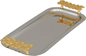 طوفرية ستانلس ستيل السيف غاليري، يد ذهبي، 38x16x4 سم - فضي product image