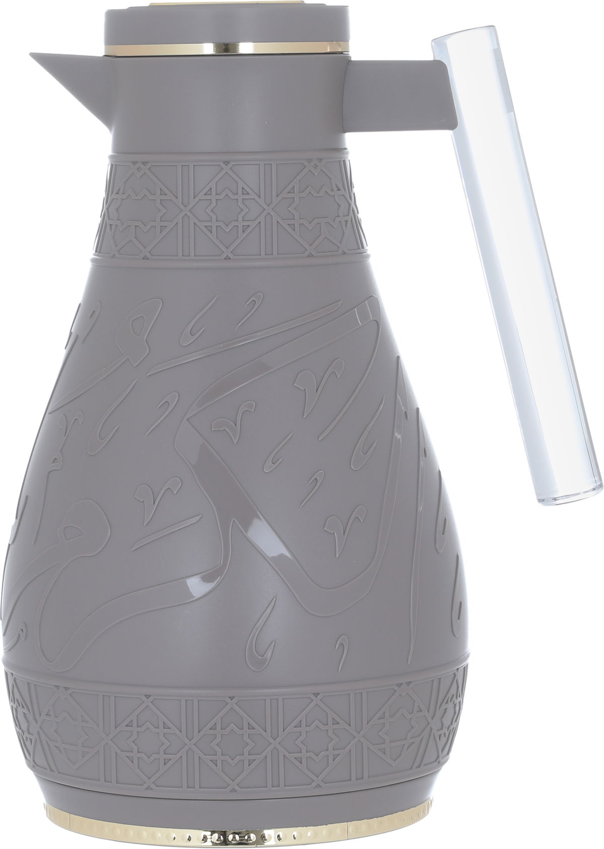 Al Saif Gallery Karam thermos set, 1/0.65 liter, Islamic pattern, thermal glass inner shell, plastic outer shell - Cappuccino product image 4