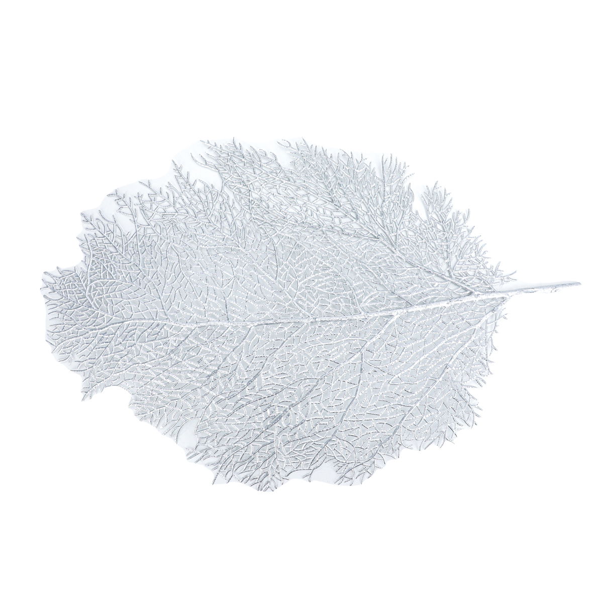 Al Saif Gallery tablecloth, 55x35 cm, leaf shape - silver product image