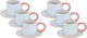 Al Saif Gallery Cup Set with Porcelain Saucers, 90ml, 12pcs - White product image 1